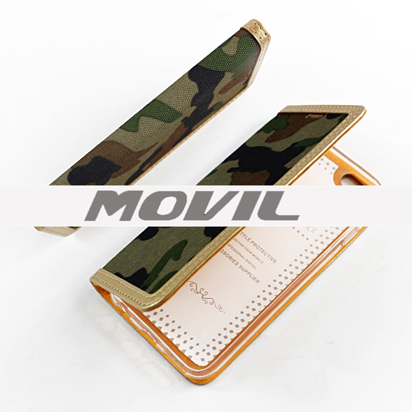 NP-2490 Camo Tapa de cuero Funda Para Apple iPhone 6-3